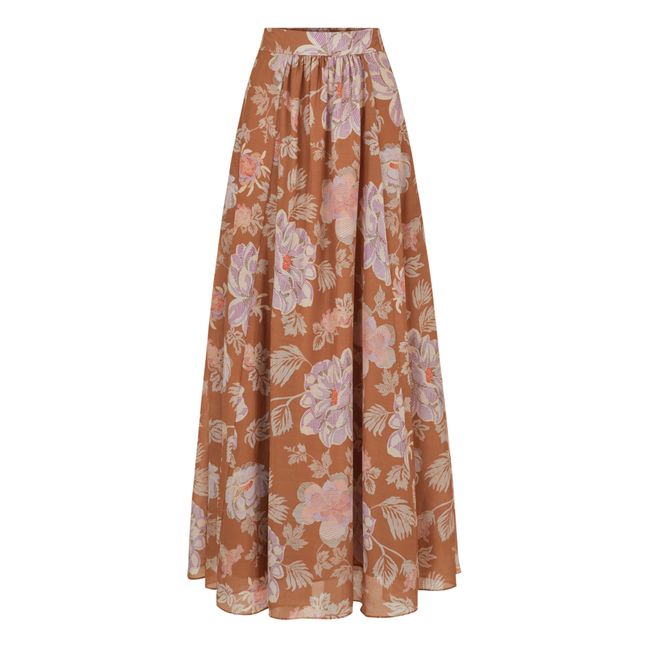 Eda Cotton and Silk Skirt | Ruggine