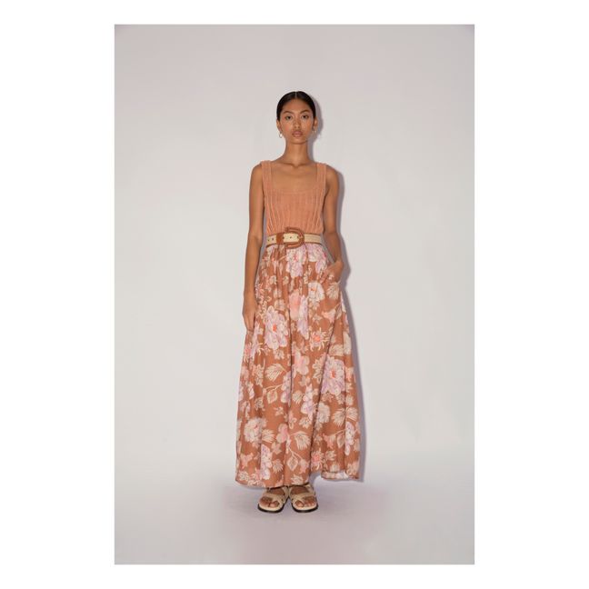 Eda Cotton and Silk Skirt | Ruggine