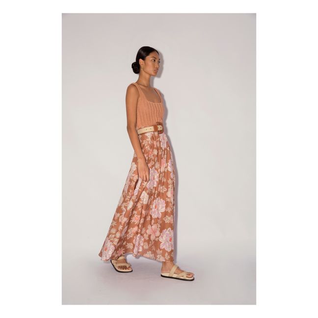 Eda Cotton and Silk Skirt | Rostfarben