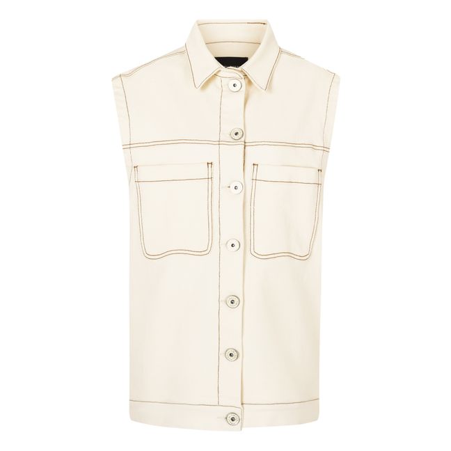 Veste Sans Manches Ista Denim | Ecru