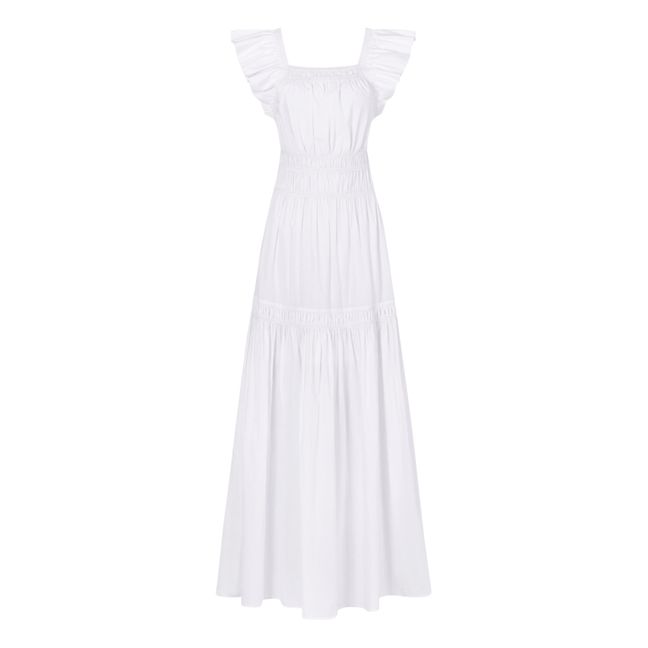 Robe Maxi Aksu Popeline de Coton | Blanc