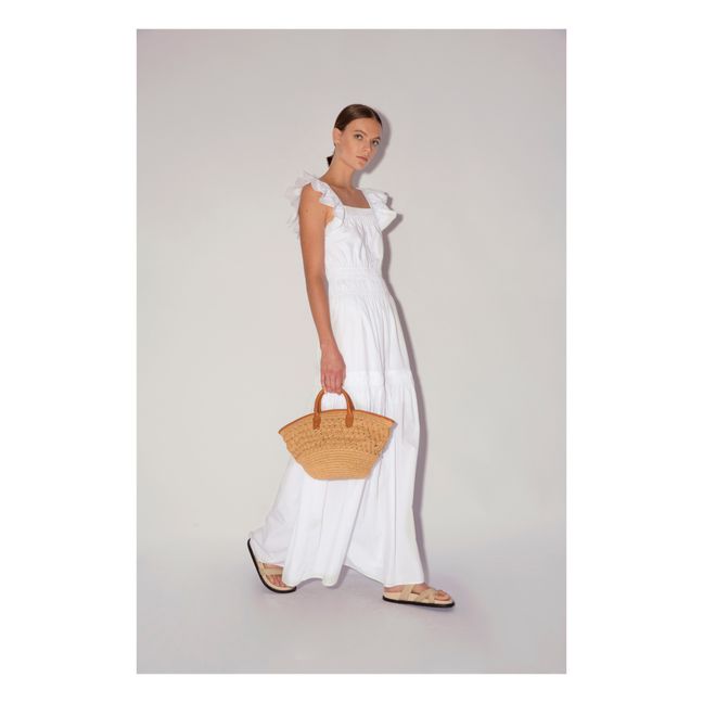 Robe Maxi Aksu Popeline de Coton | Blanc