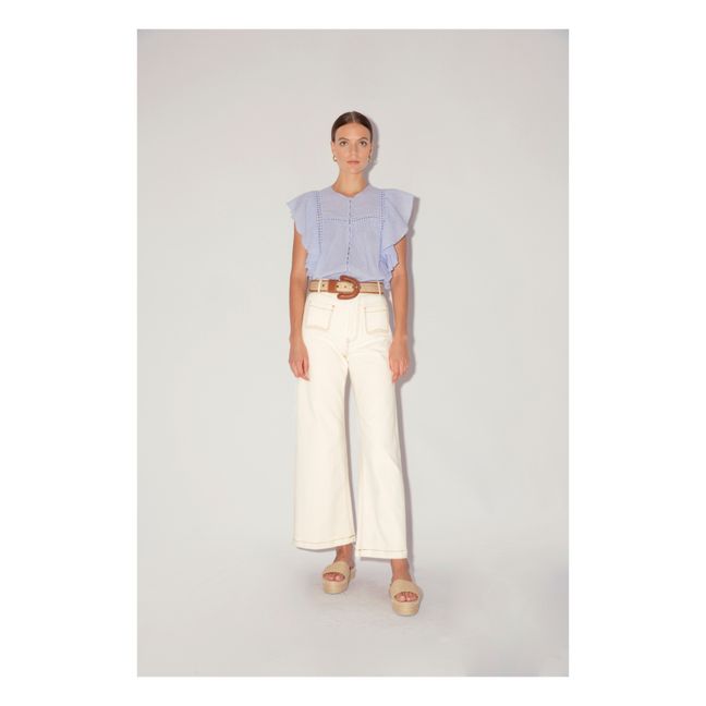Dominika Striped Blouse | Blu