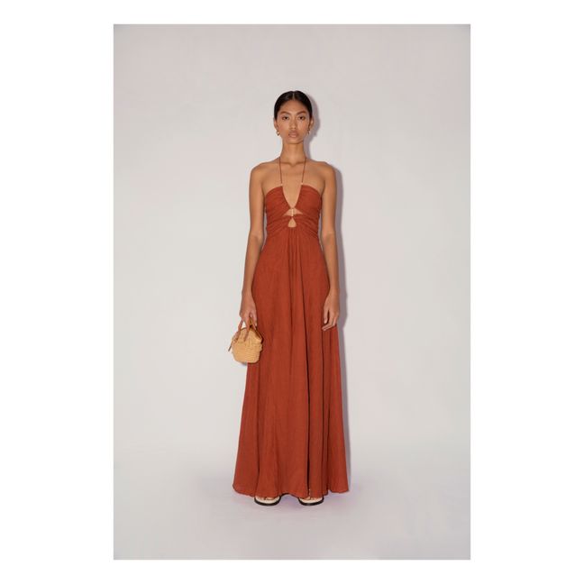 Robe Mayra Cupro | Terracotta