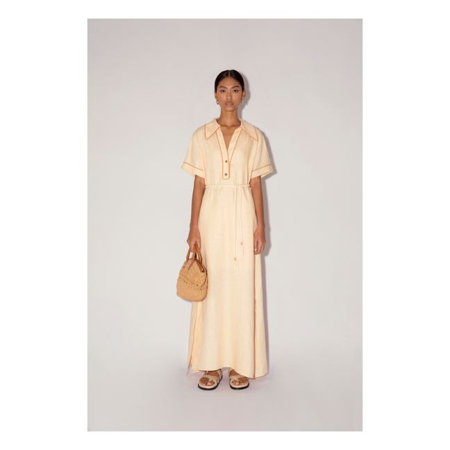 Celna Linen Dress | Sandfarben