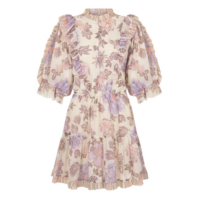 Andrina Cotton and Silk Dress | Ecru