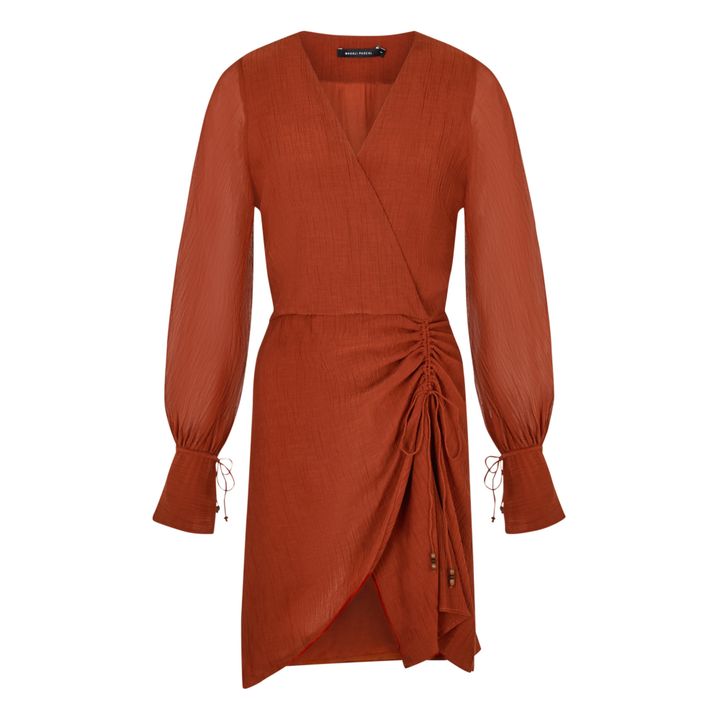 Kleid Myrtle Cupro | Terracotta- Produktbild Nr. 0