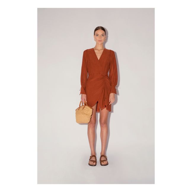 Vestito Myrtle Cupro | Terracotta