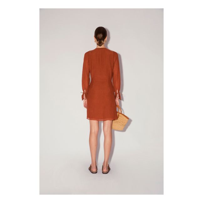Kleid Myrtle Cupro | Terracotta