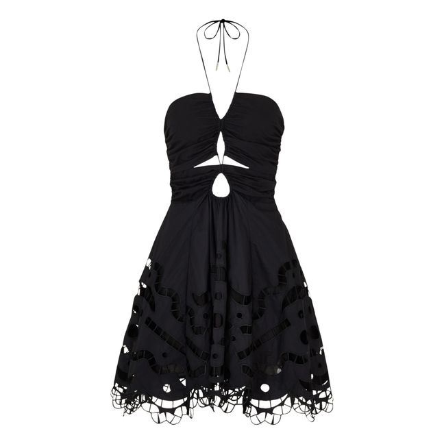 Luna Cotton Poplin Dress | Nero