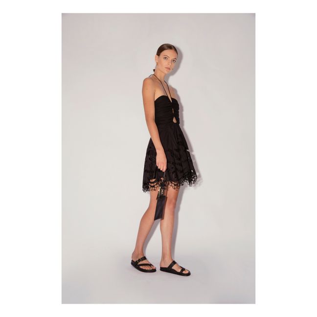 Luna Cotton Poplin Dress | Nero