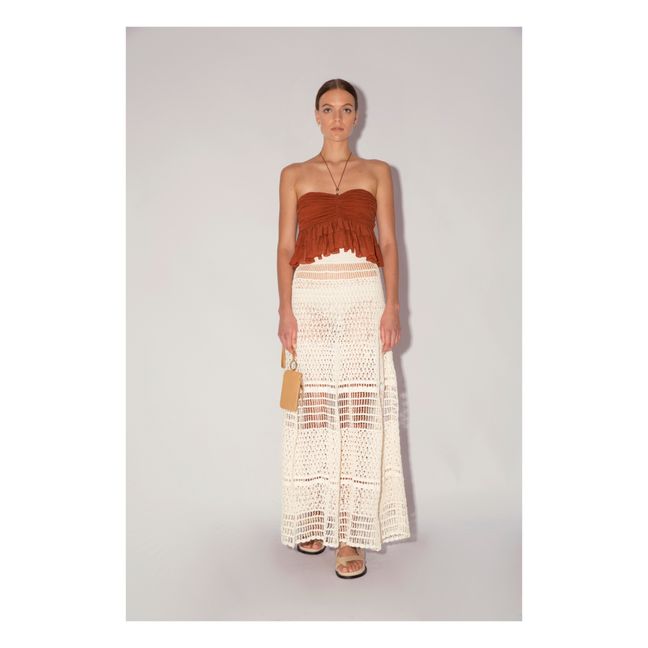 Top Shellee Cupro | Terracotta