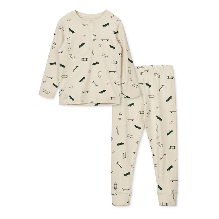 Liewood Wihelm Organic Cotton Pajamas Set Sand Smallable