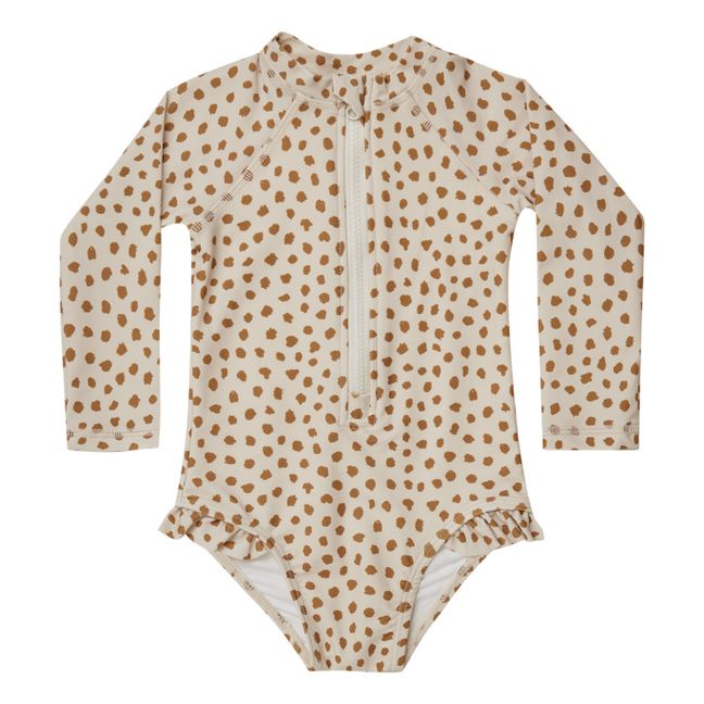 Maillot de Bain Anti-UV Imprimé | Beige