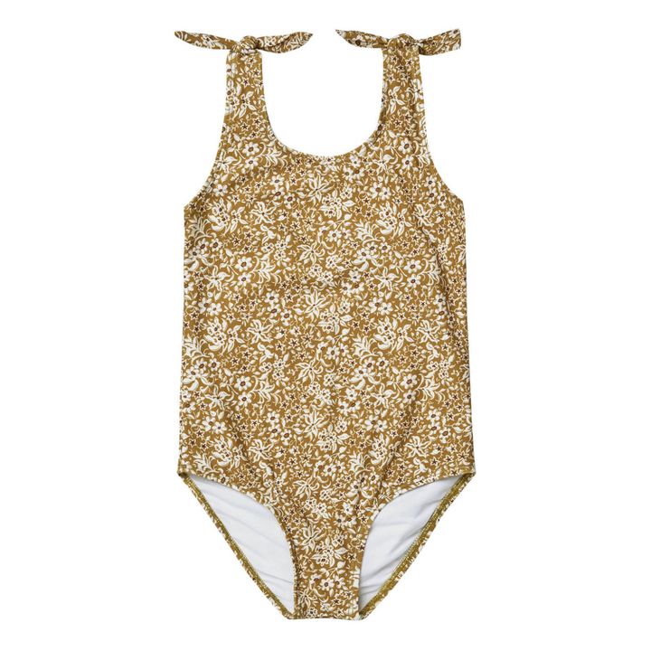 Maillot de Bain Imprimé Floral | Ocre- Image produit n°0