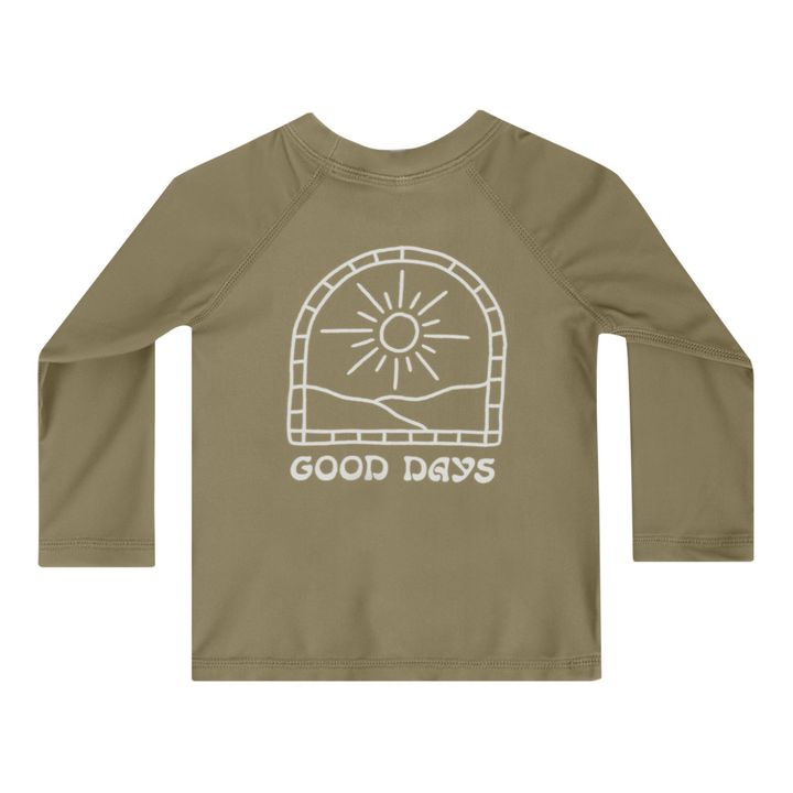 Plain Anti-UV T-shirt | Dunkelkaki- Produktbild Nr. 1