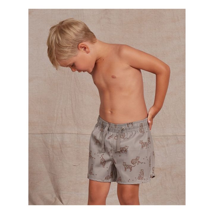 Tiger-print Swim Shorts | Grau- Produktbild Nr. 1