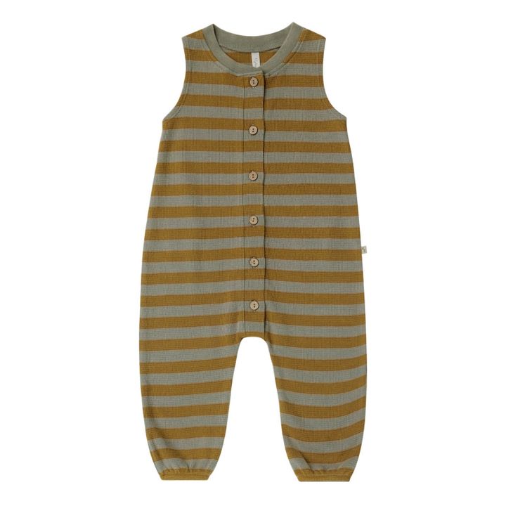 Striped Waffle Jumpsuit | Ocker- Produktbild Nr. 0
