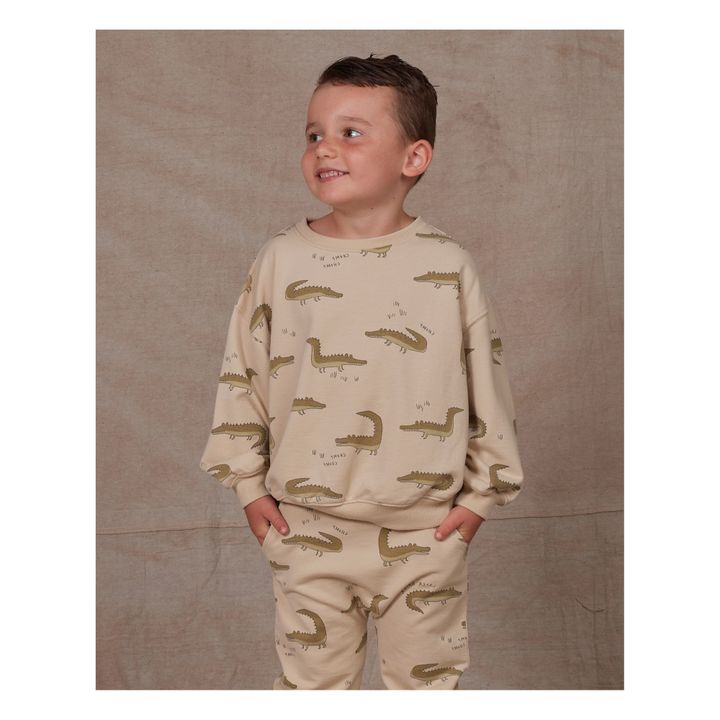 Crocodile Sweatshirt | Beige- Imagen del producto n°1
