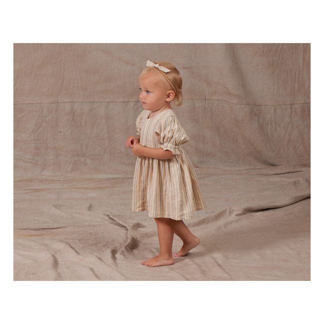 Robe Rayée | Beige