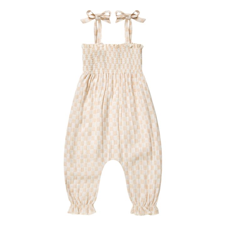 Checked Jumpsuit | Beige rosé- Produktbild Nr. 0