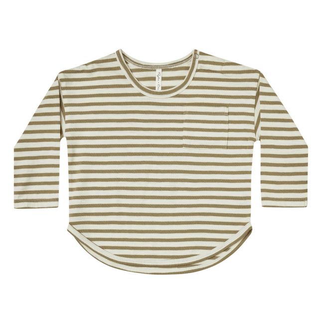 Striped T-shirt | Dark khaki