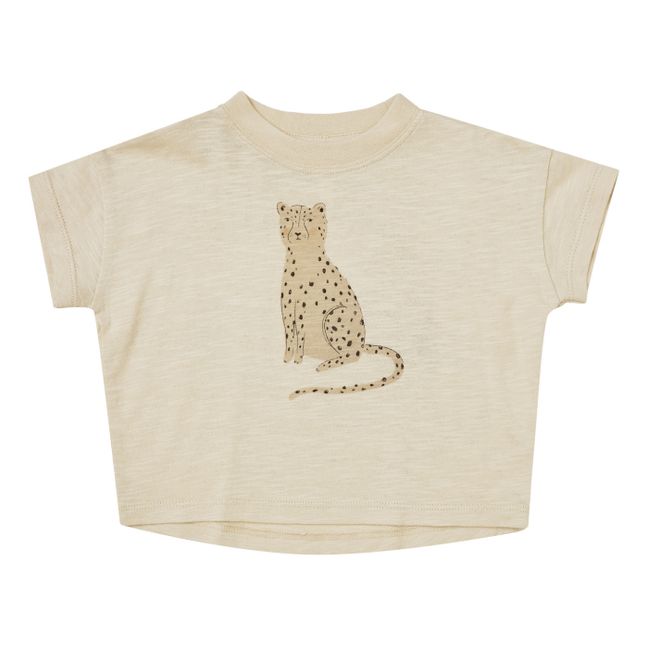 Leopard Print T-shirt | Beige