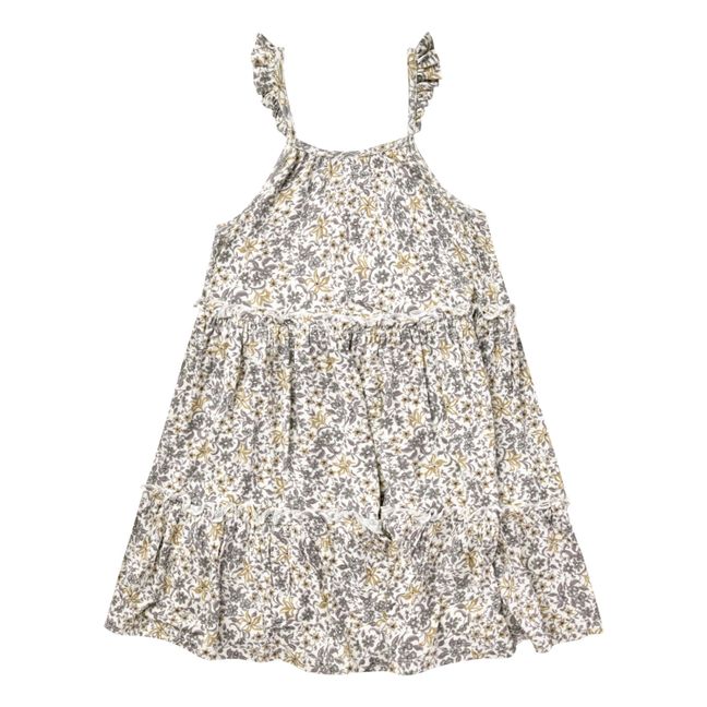 Robe à Volants Fleurie | Grigio chiaro