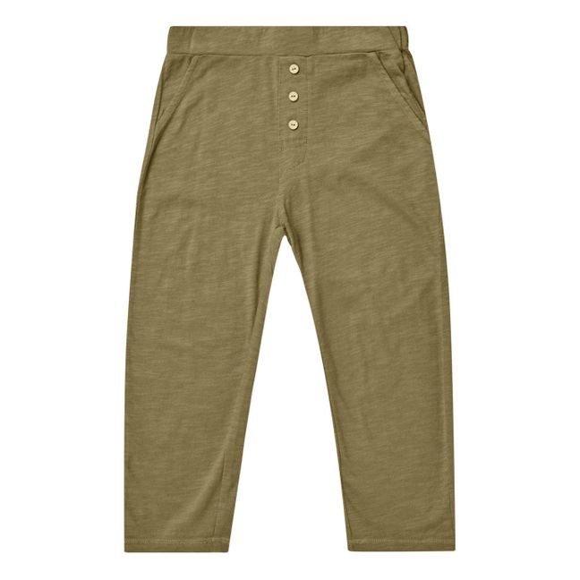 Pantalon Droit Uni | Kaki foncé