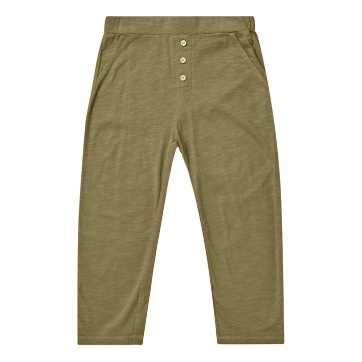 Plain Straight Leg Pants | Caqui oscuro- Imagen del producto n°0