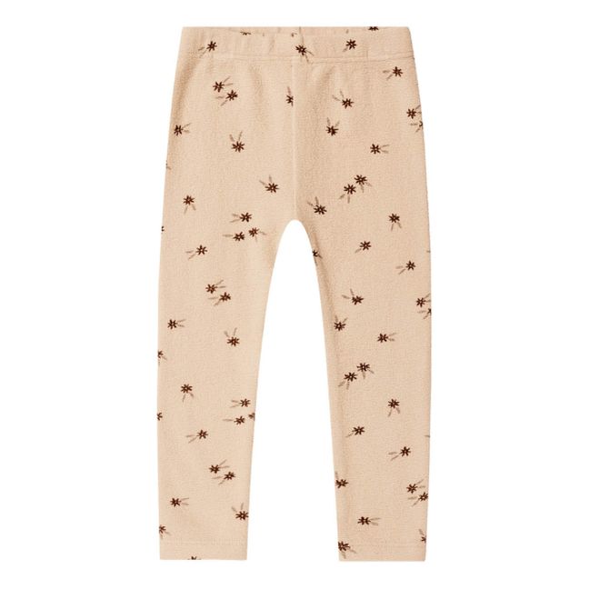 Terry Print Leggings | Beige rosado