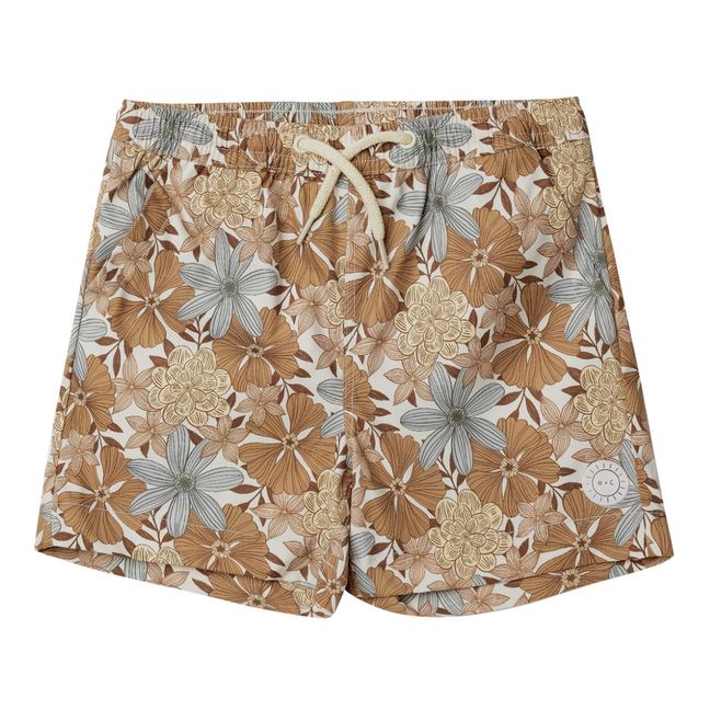 Short de Bain Fleuri | Camel