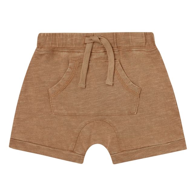 Plain Pocket Shorts | Camel