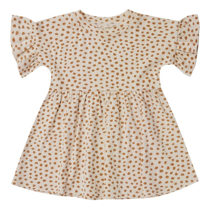 Polka Dot Babydoll Dress | Beige- Imagen del producto n°0