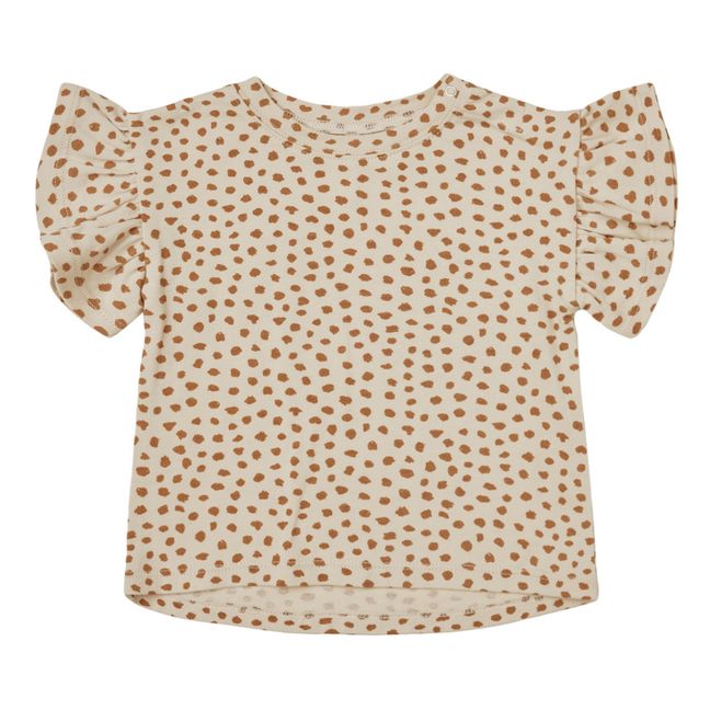 Jersey Polka Dot T-Shirt | Beige