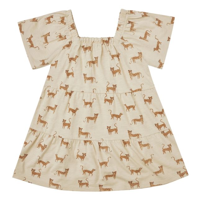 Robe Agnès Imprimé Léopard | Beige