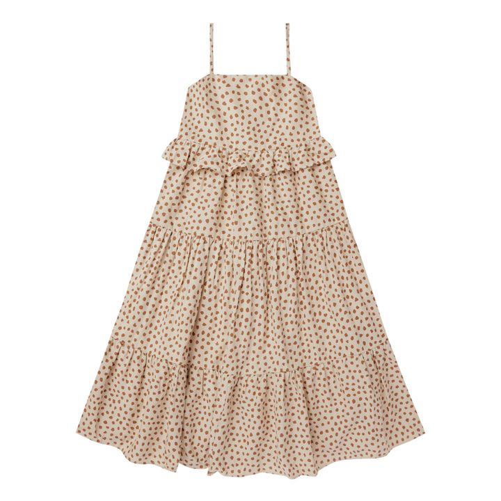Aubrey Polka Dot Dress | Beige- Imagen del producto n°0