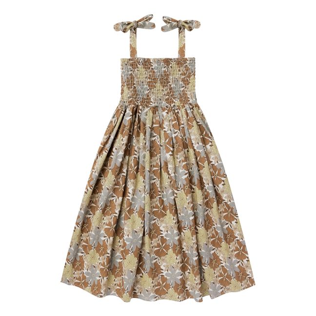Robe Ivy à Fleurs | Camel