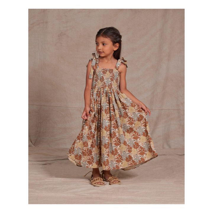 Ivy Floral Dress | Camel- Imagen del producto n°1