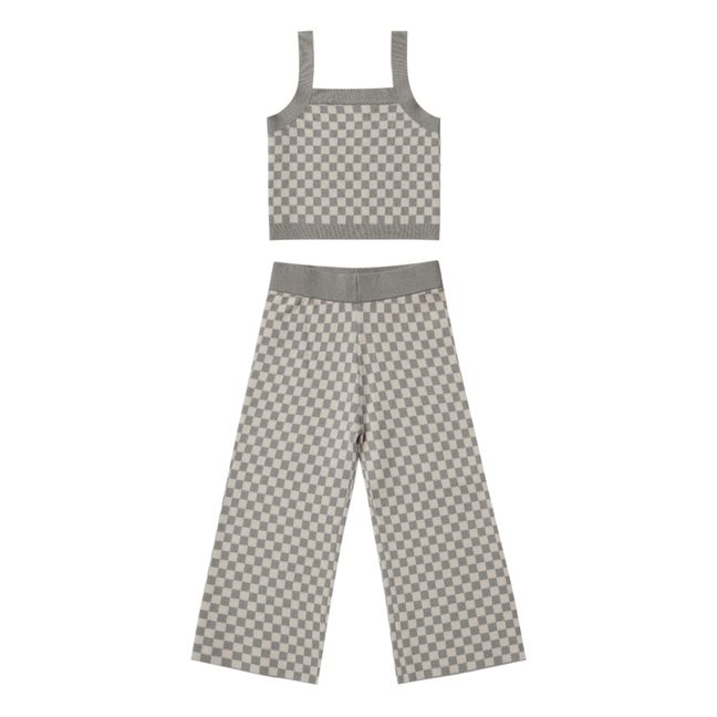 Top + Pantalon à Carreaux | Gris