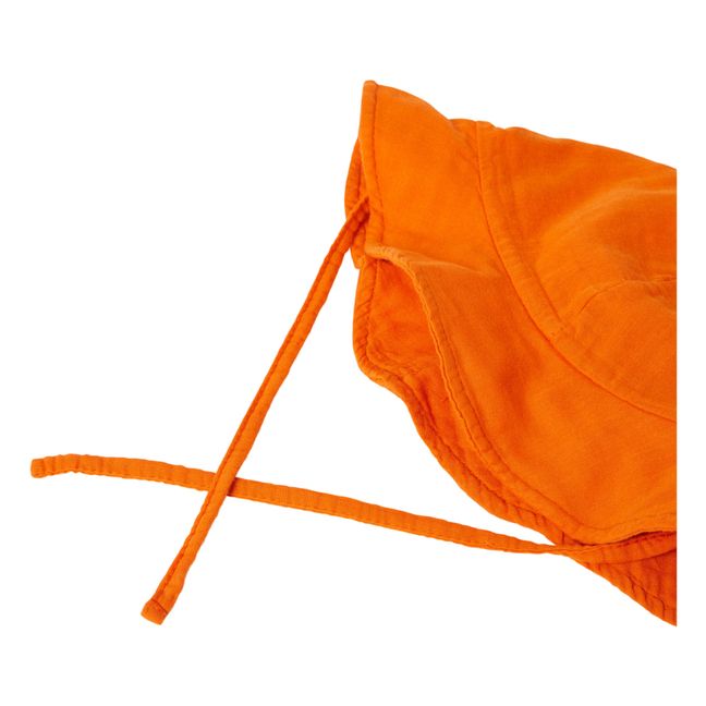 Double Cotton Gauze Pivoine Hat | Orange