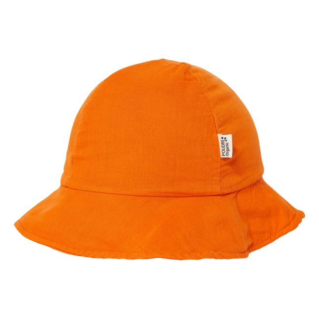 Cappello Peonia in doppia garza di cotone | Arancione