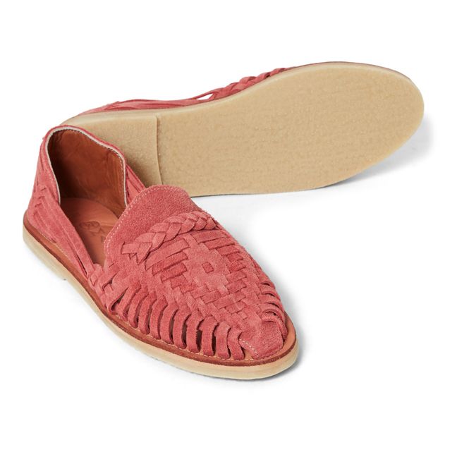 Alegre Suede Sandals | Rosso lampone
