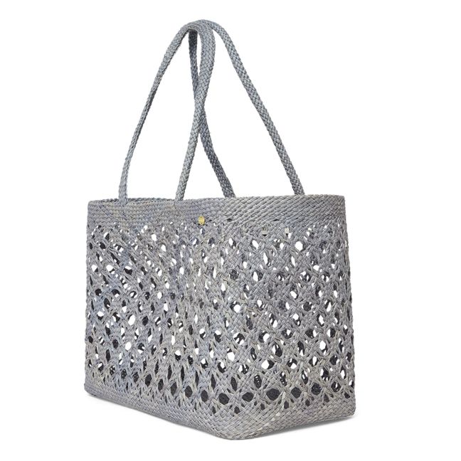 Syros Iraca Small Basket Bag | Grey