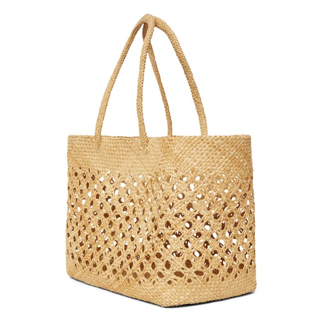 Syros Iraca Small Basket Bag | Amarillo Paja