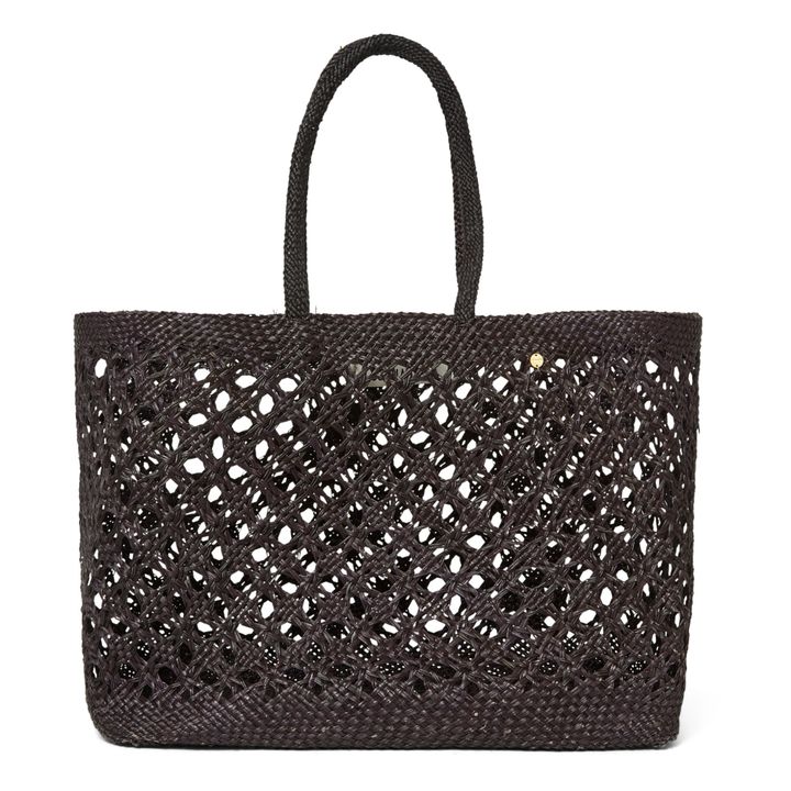 Syros Iraca Medium Basket Bag | Nero- Immagine del prodotto n°0