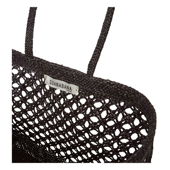 Syros Iraca Medium Basket Bag | Nero- Immagine del prodotto n°3