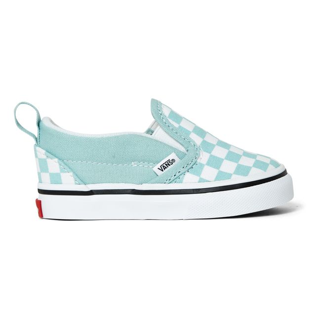 Damier Slip-On Sneakers | Azzurro