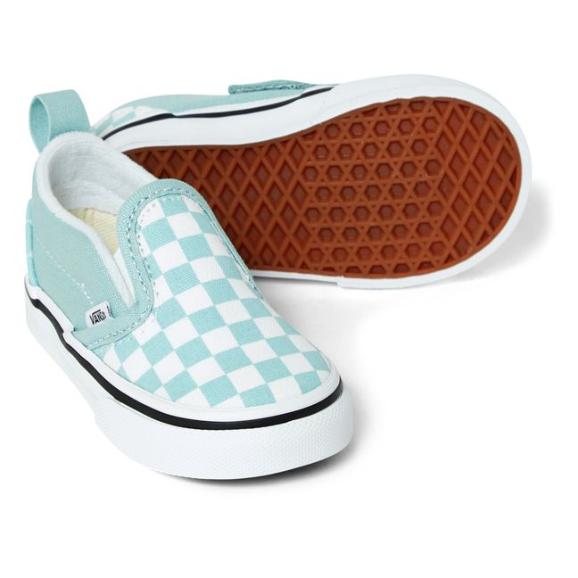 Damier Slip-On Sneakers | Azzurro