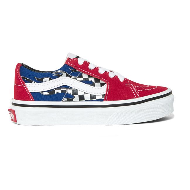 Baskets Lacets Sk8-Low Flammes | Rosso
